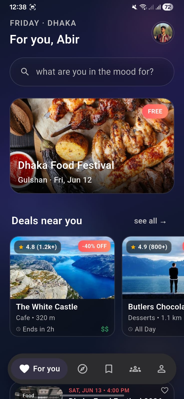 Finde UI Screen 2 - Kazi Nowshad Abir & Vivago Technologies UI/UX Design